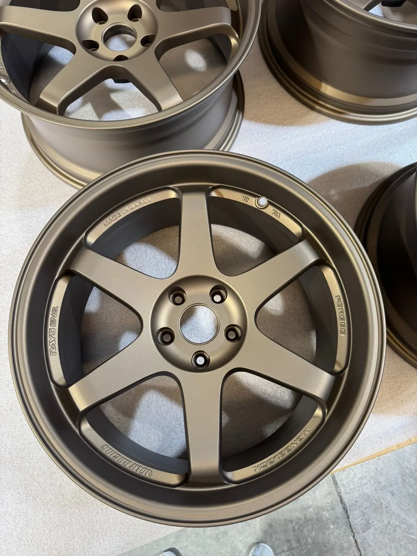 Bronze six spoke wheel