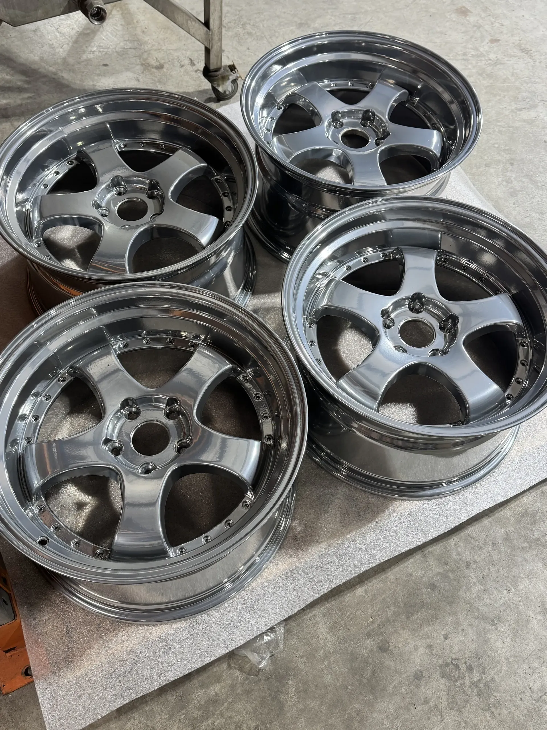 Polished wheels, set of four